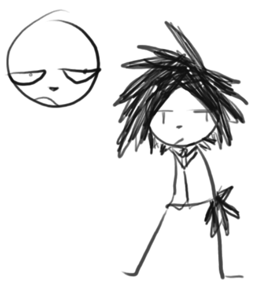 Drawpile drawing of Yano from Odd Taxi