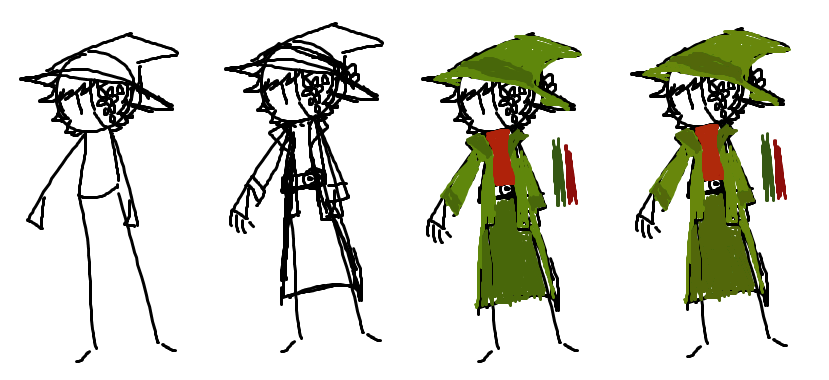 Figuring out colors for a character that has now been scrapped