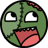 The awesome face but edited to be a zombie