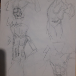 A preview of traditional sketches focusing on the abs