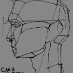 Drawing of the asaro head