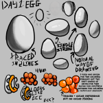 A bunch of drawings of eggs