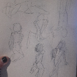 A preview of various gesture sketches