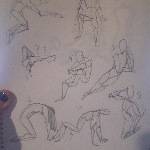 A preview of various gesture sketches