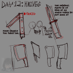 Drawings of knives
