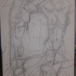 A bunch of traditional figure sketches focusing on the obliques