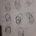 A preview of traditional sketches focusing on the obliques