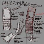 Drawings of flip phones