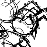 A preview of a sketch of my character Deiveileid, a man with horns, getting fucked