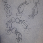 A preview of traditional sketches depicting the spine, ribcage, and pelvis in various positions