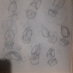 A preview of traditional sketches depicting the spine, ribcage, and pelvis in various positions