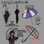 Drawings of umbrellas
